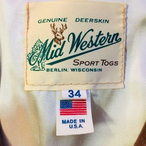 Vintage Mid Western Sport Togs Deerskin Leather Coat Women 34 Used - Picture 11 of 12